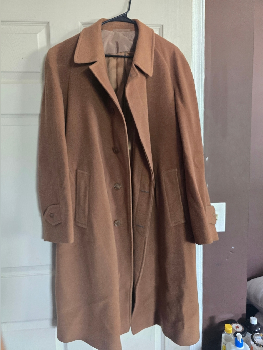 Burberry Vintage Wool And Camel Hair Pea Coat